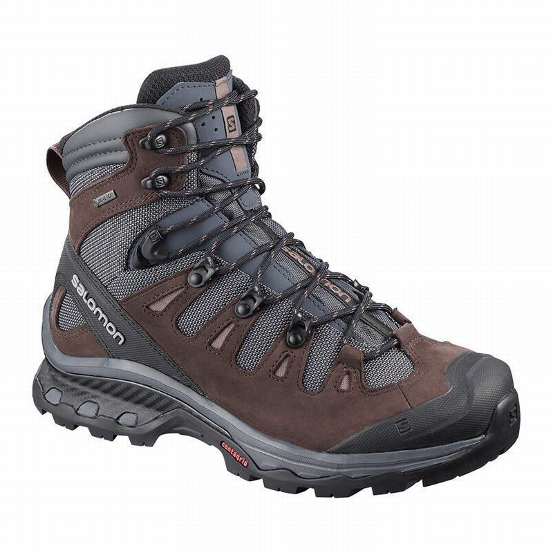 Salomon Israel QUEST 4D 3 GTX W - Womens Hiking Boots - Dark Blue/Chocolate Purple (IPFL-31968)